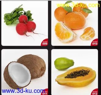 写实水果蔬菜模型的图片