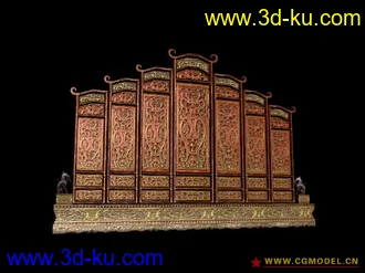 3D打印模型中國式屏風的图片