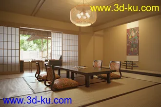 3D打印模型10套高品质亚洲风格室内场景的图片