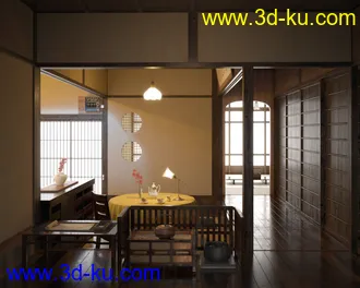 3D打印模型10套高品质亚洲风格室内场景的图片