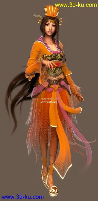 3D打印模型古代美女的图片