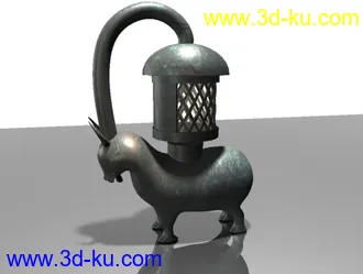 3D打印模型铜灯的图片