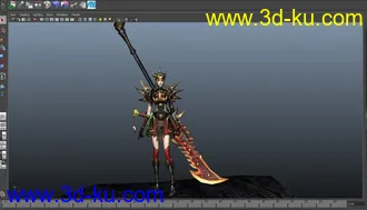 3D打印模型大刀女的图片