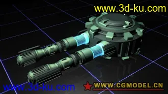 3D打印模型炮台集合01 maya科幻系列 mb格式的图片