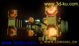 3D打印模型炮台集合01 maya科幻系列 mb格式的图片