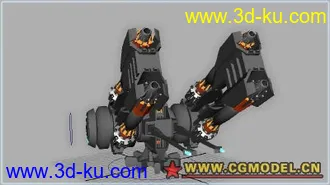 3D打印模型炮台集合01 maya科幻系列 mb格式的图片
