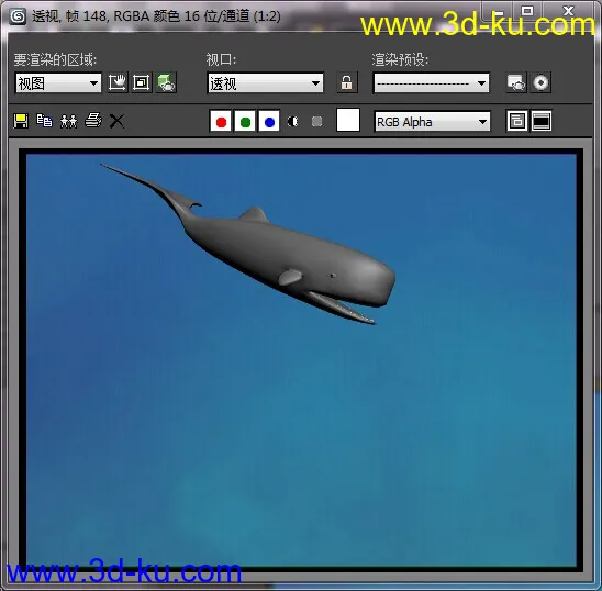 菜鸟级鲸鱼（带骨骼，带控制器）模型的图片1
