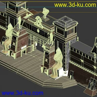 3D打印模型埃及城门的图片
