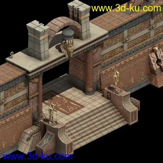 3D打印模型埃及城门的图片
