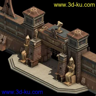 3D打印模型埃及城门的图片