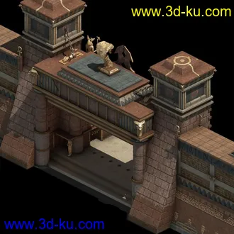 3D打印模型埃及城门的图片