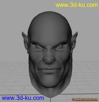 3D打印模型精细怪物头颅的图片