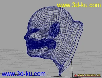 3D打印模型精细怪物头颅的图片