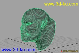 3D打印模型精细怪物头颅的图片