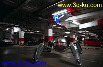 3D打印模型简单的一只机械蜘蛛。的图片