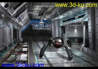 3D打印模型简单的一只机械蜘蛛。的图片