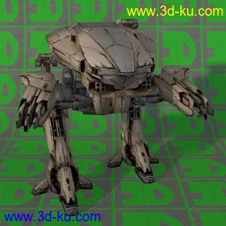 3D打印模型2014机械战警ED209机器人的图片