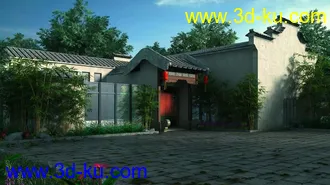 3D打印模型古建别院的图片