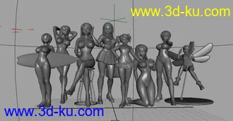 3D打印模型性感美女大集合的图片