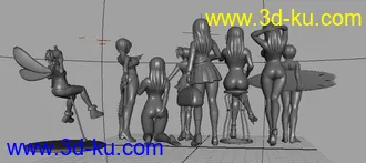 3D打印模型性感美女大集合的图片