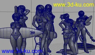 3D打印模型性感美女大集合的图片