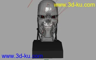 3D打印模型T-600终结者头+贴图的图片