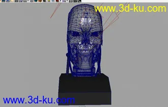 3D打印模型T-600终结者头+贴图的图片