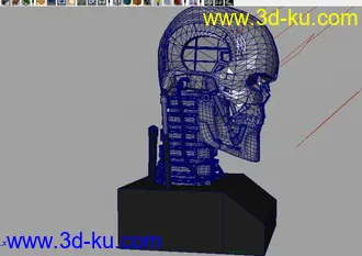 3D打印模型T-600终结者头+贴图的图片