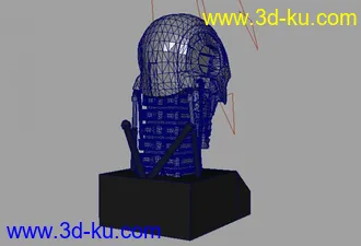 3D打印模型T-600终结者头+贴图的图片