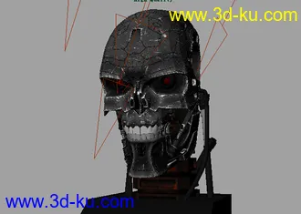3D打印模型T-600终结者头+贴图的图片