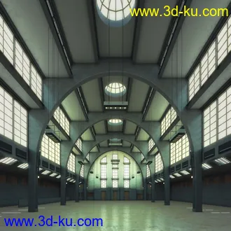 3D打印模型20个高质量室内展会大厅长廊场景的图片