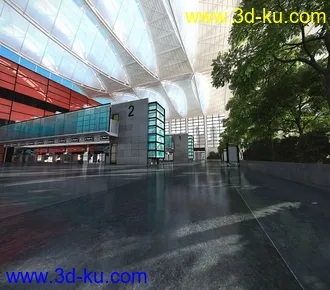 3D打印模型20个高质量室内展会大厅长廊场景的图片