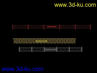 3D打印模型三种中国风栏杆的图片