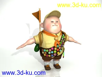 3D打印模型小胖子，飞屋环游记的图片