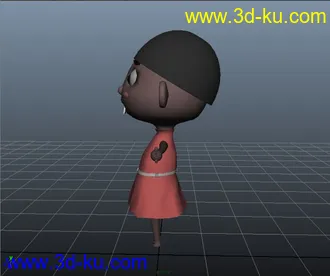 3D打印模型红裙子的龅牙小女孩的图片