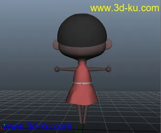 3D打印模型红裙子的龅牙小女孩的图片