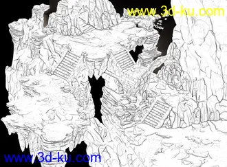 非常精致的写实类火山体模型的图片