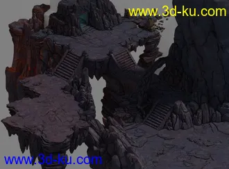 非常精致的写实类火山体模型的图片