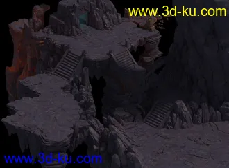 非常精致的写实类火山体模型的图片