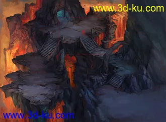 非常精致的写实类火山体模型的图片