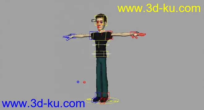 专业高级绑定男模型（有贴图MAYA）的图片2