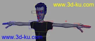 专业高级绑定男模型（有贴图MAYA）的图片