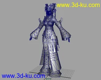 3D打印模型貂蝉带贴图MAYA MAX OBJ的图片