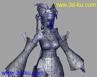3D打印模型貂蝉带贴图MAYA MAX OBJ的图片