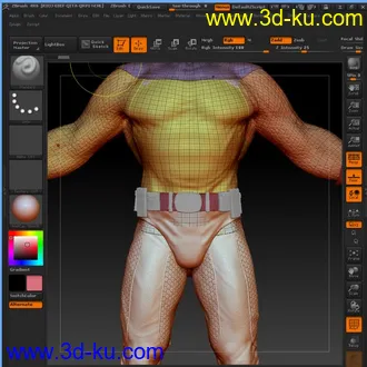 Zbrush高精度英雄形象，令人难以忘怀的人物模型的图片