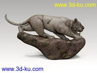 3D打印模型白虎雕塑的图片