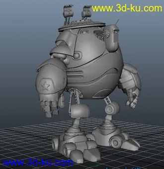 3D打印模型胖胖圆圆的很可爱的小机器人的图片