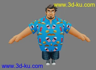 3D打印模型卡通 胖子的图片