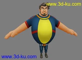 3D打印模型卡通 胖子的图片