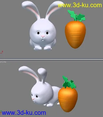 3D打印模型兔子 白兔的图片
